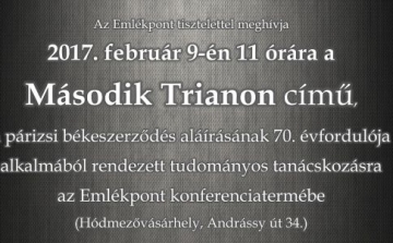 Második Trianon - konferencia a párizsi békeszerződés aláírásának 70. évfordulója alkalmából