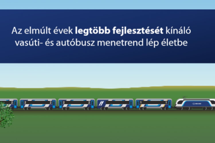 Vasárnap életbe lép az egyik legtöbb fejlesztést kínáló vasúti- és buszmenetrend