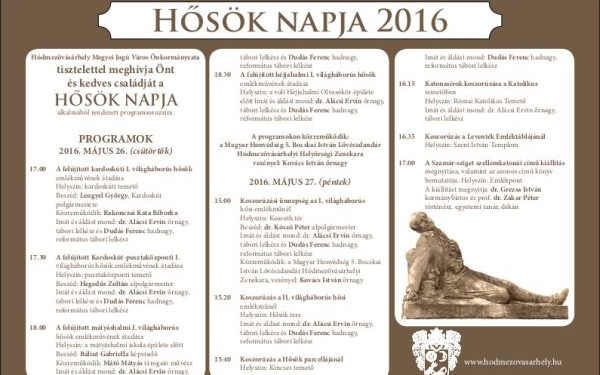 Hősök Napja május 26-27