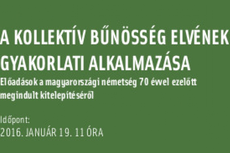 Konferencia a 70 évvel ezelőtt megindult német kitelepítésről az Emlékpontban