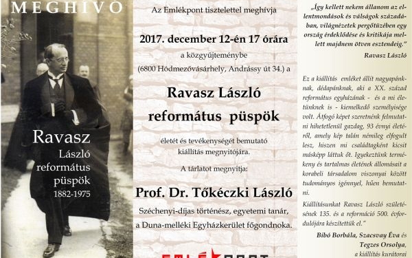 Ravasz László református püspök emlékkiállítása